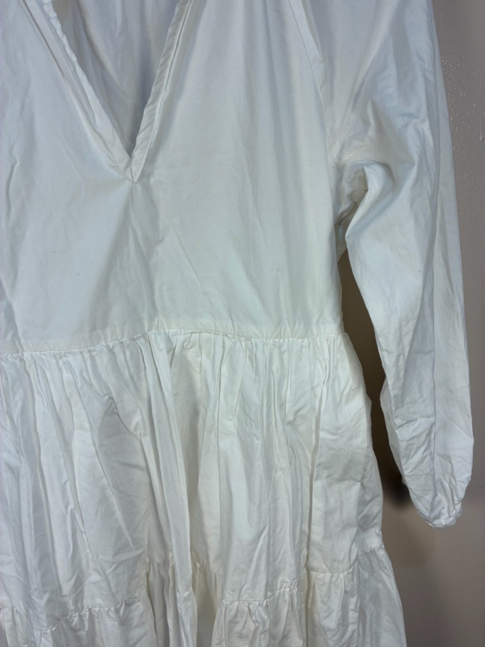 J.Crew White Cotton Tiered Dress - Picture 2 of 12